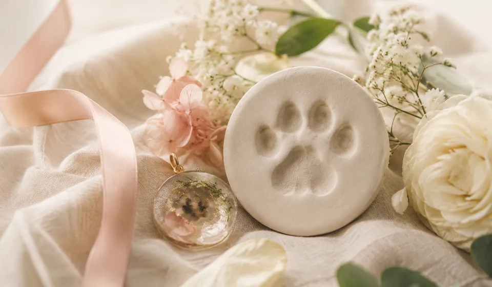 Paw-print memorial keepsake